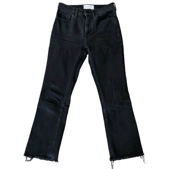 EVERLANE- Black Kick Crop Jeans with Raw Hem‎ Size 24R - Picture 3 of 9